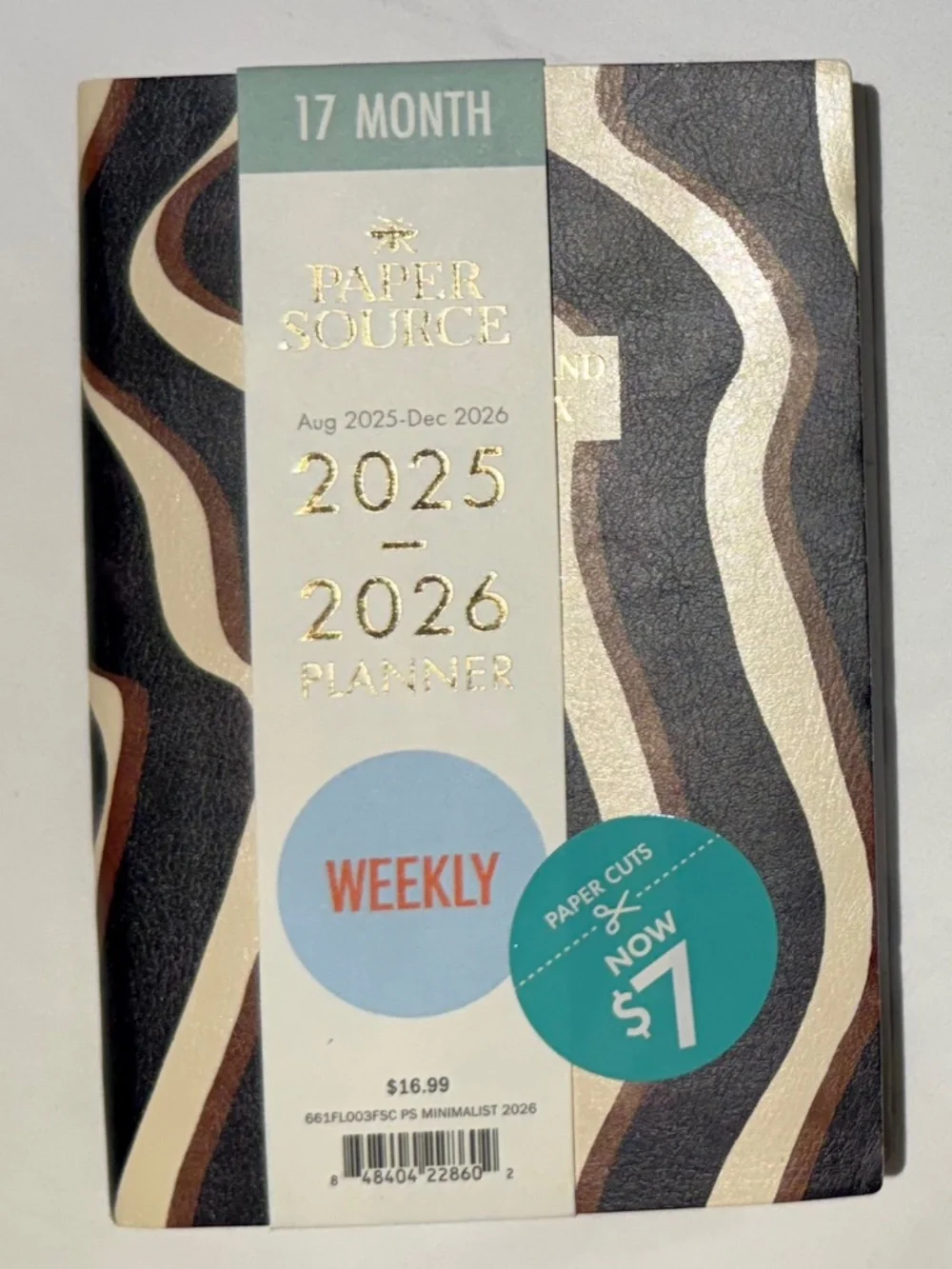 Paper Source 2025–2026 Weekly Planner 17 Month Pocket Planner Aug 2025–Dec 2026